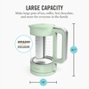 image:imageMartha Stewart Electric Kettle with Removable Stainless Steel Tea Infuser Glass Carafe17L 7 Cups Hot Water Boiler 4 Presets Keep Warm amp Auto ShutOff Cordless 360 Swivel Base Linen CreamHoneydew Green
